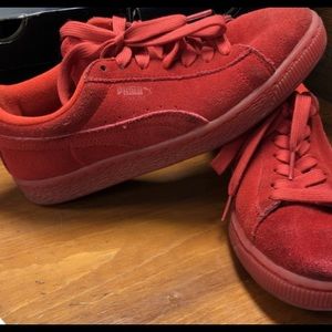 Red Puma Suede Ice Sneakers for Men